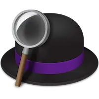 Alfred icon which is a magnifying glass resting on a bowler hat.